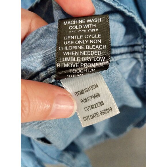 TORRID‎ Womens Button Shirt SZ 2X Taylor Medium Wash Denim Blue Country Rodeo - Picture 10 of 11